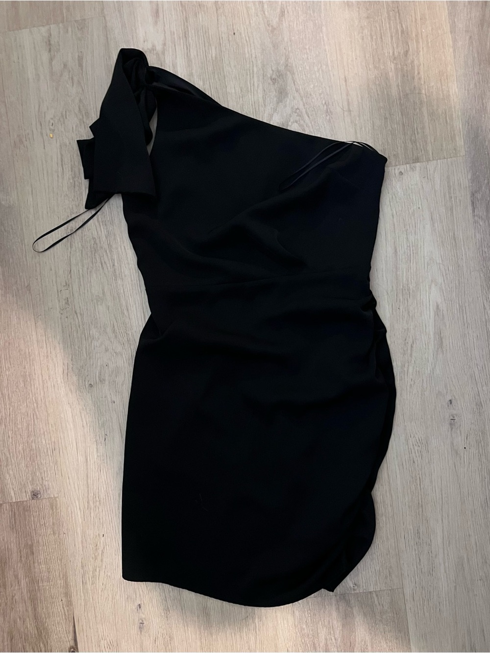 Altar'd State Black One-Shoulder Cocktail Dress